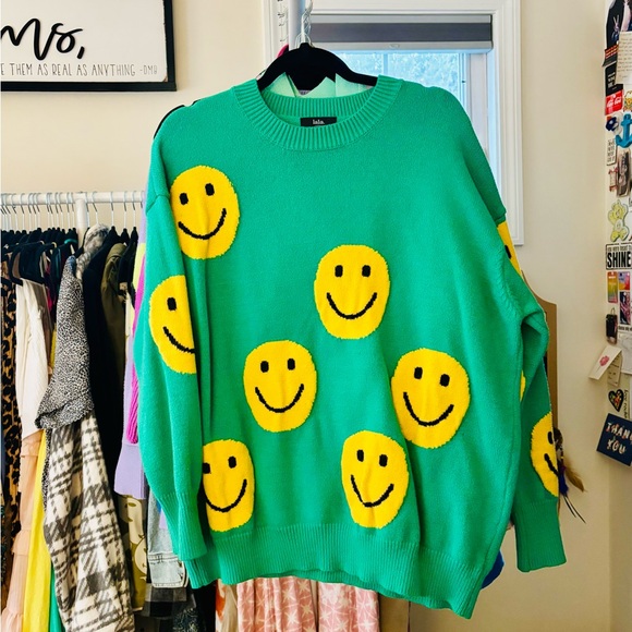 Dressed in Lala Green Have Fun Oversized Sweater - Picture 2 of 3